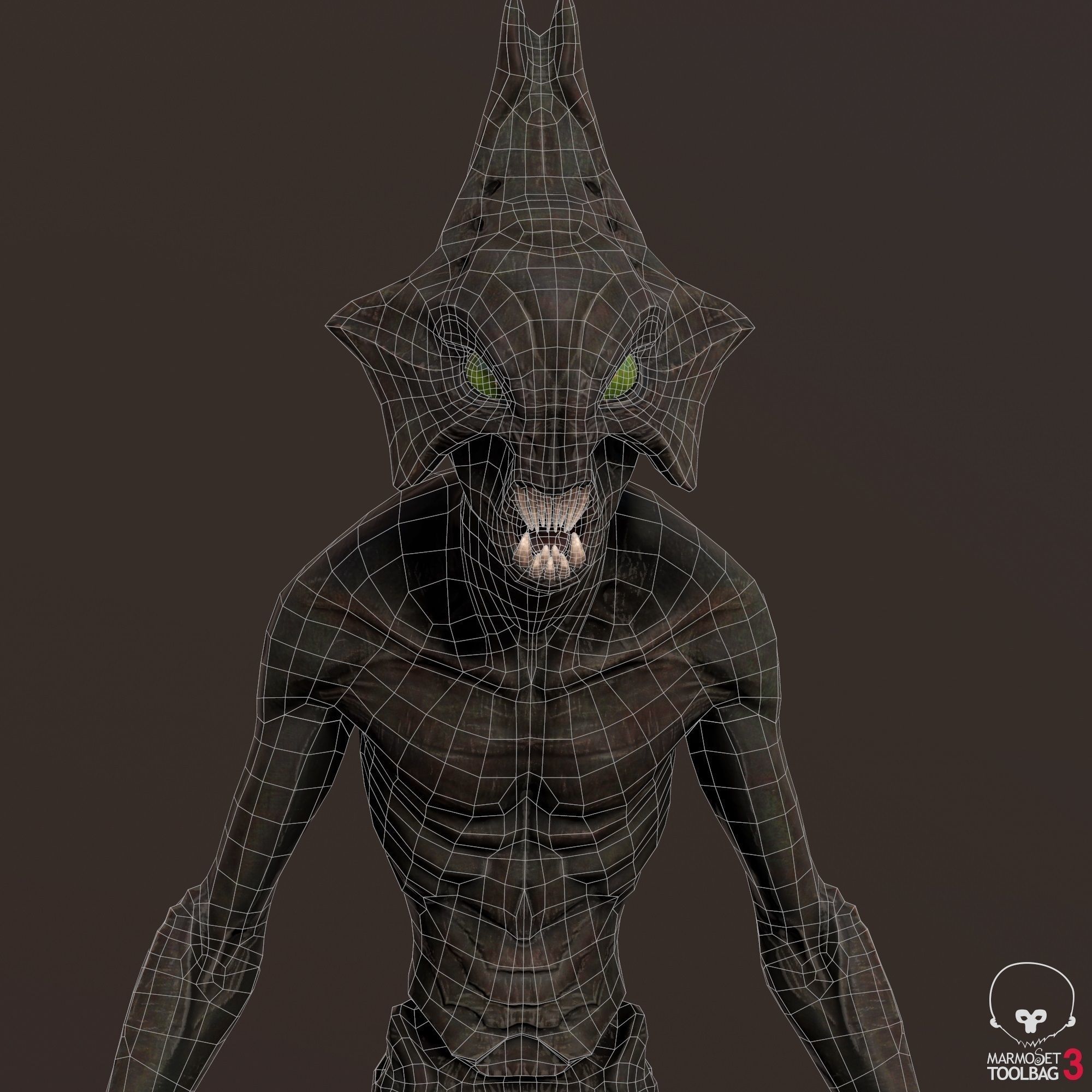 Creature alien Low-poly 3D model_17