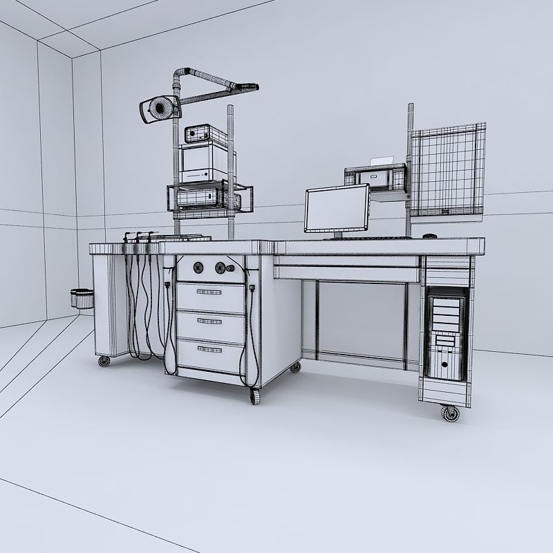 Hospital Hybrid Operating Room 3D model_25