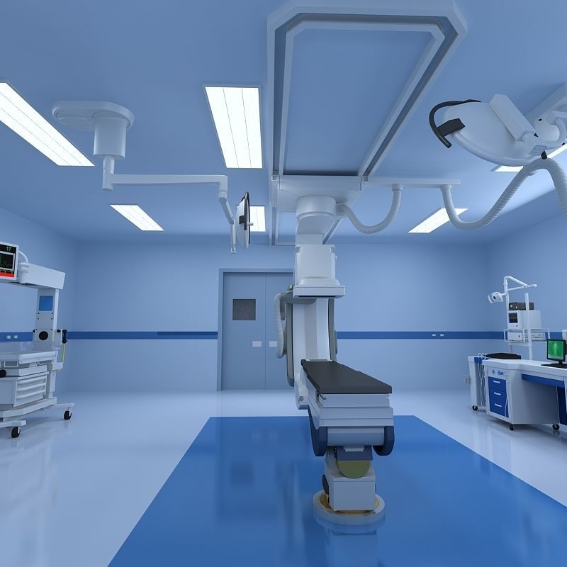 Hospital Hybrid Operating Room 3D model_8