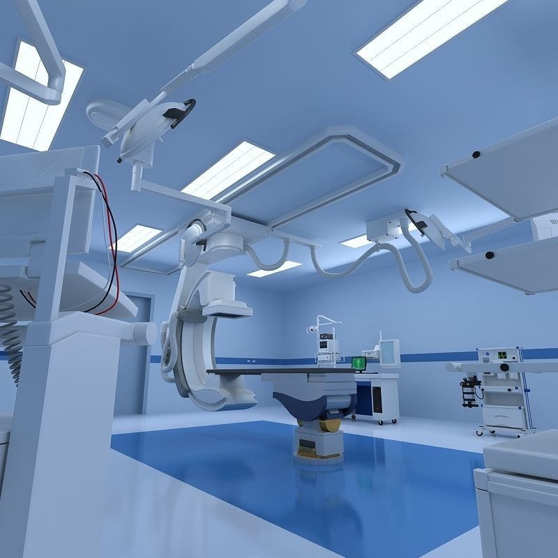 Hospital Hybrid Operating Room 3D model_7