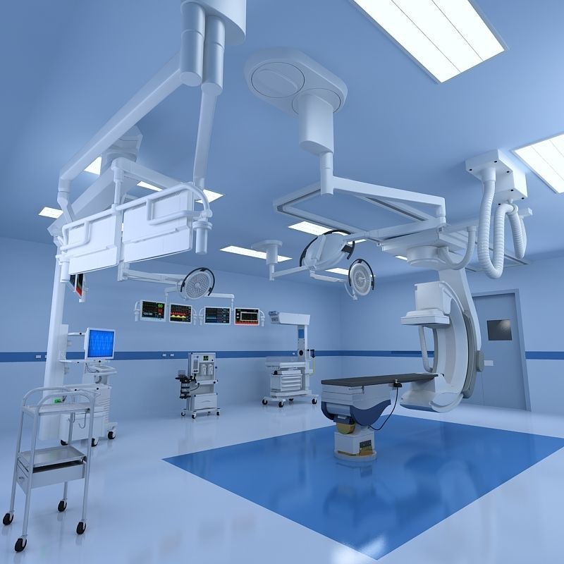 Hospital Hybrid Operating Room 3D model_1