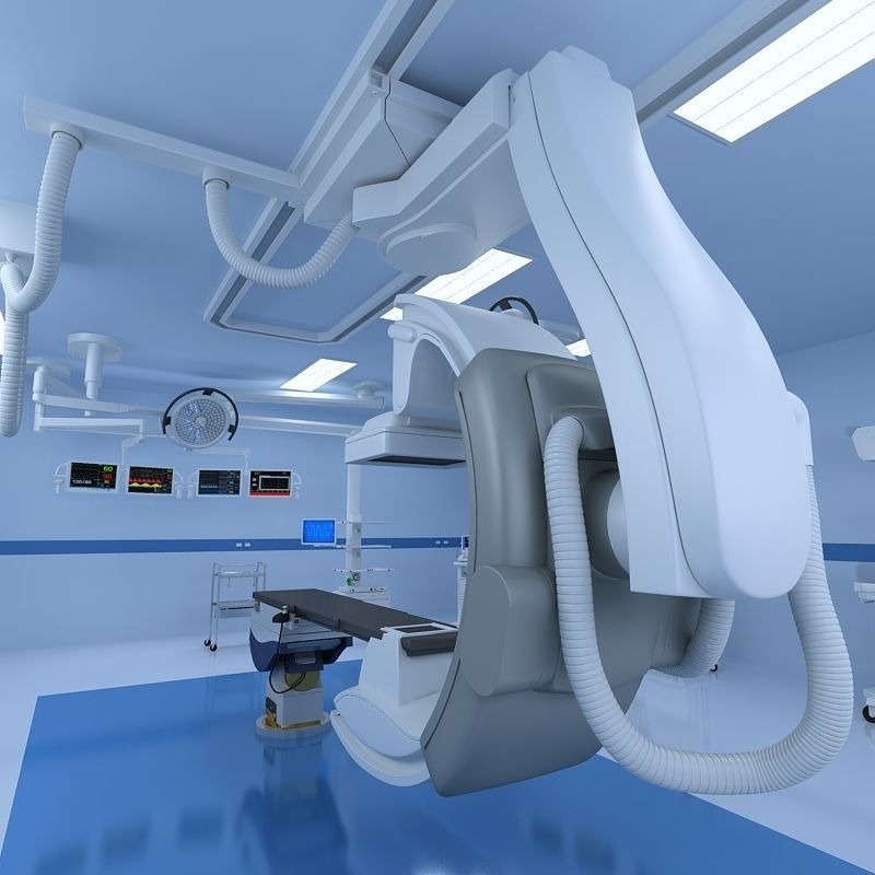 Hospital Hybrid Operating Room 3D model_3