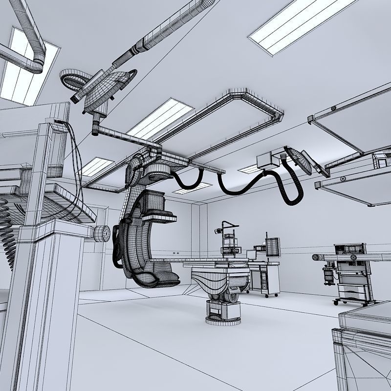 Hospital Hybrid Operating Room 3D model_20