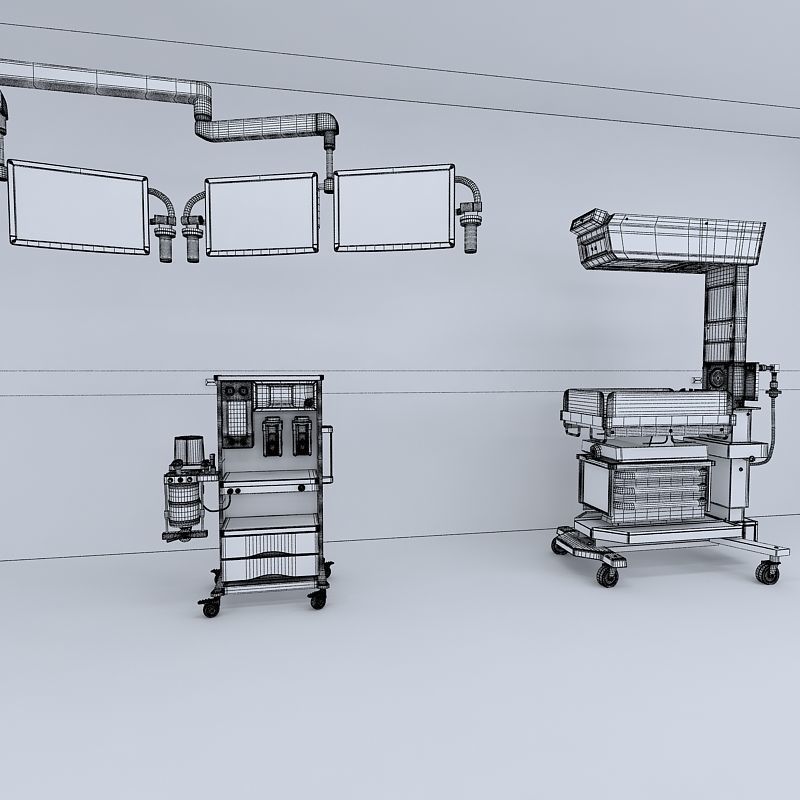 Hospital Hybrid Operating Room 3D model_23