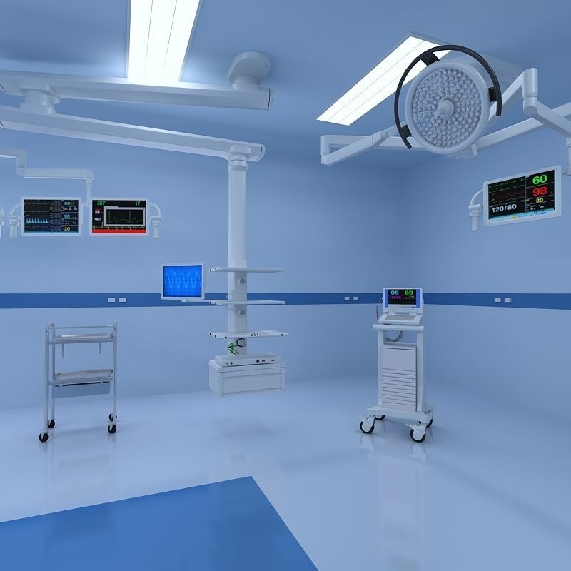 Hospital Hybrid Operating Room 3D model_11