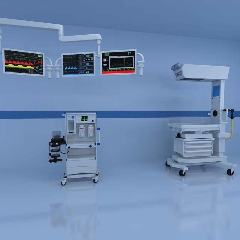 Hospital Hybrid Operating Room 3D model_10