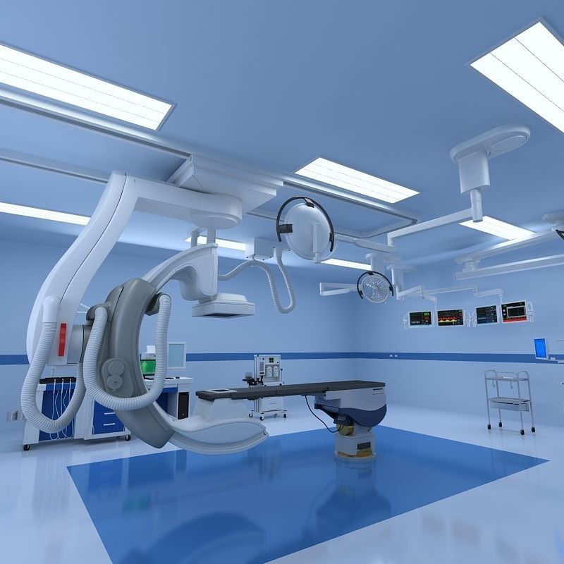 Hospital Hybrid Operating Room 3D model_5