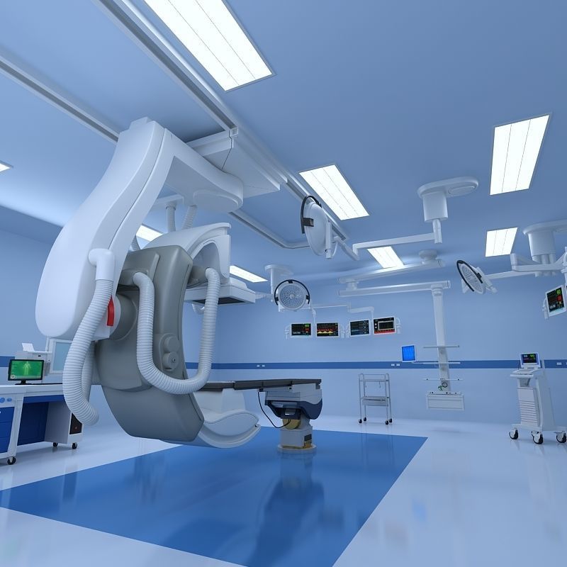 Hospital Hybrid Operating Room 3D model_4