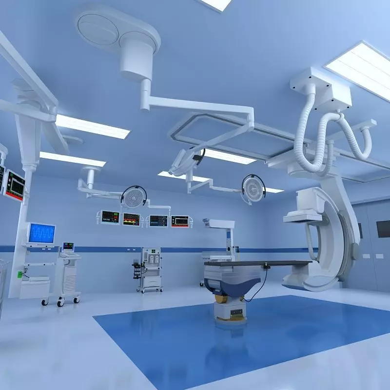 Hospital Hybrid Operating Room 3D model_0