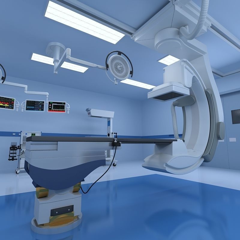 Hospital Hybrid Operating Room 3D model_9