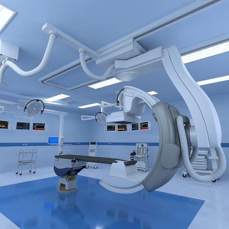 Hospital Hybrid Operating Room 3D model_2