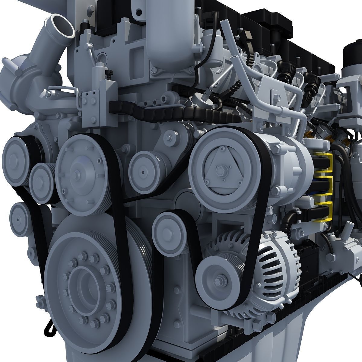 Peterbilt Kenworth DAF Engine PACCAR 3D model_8