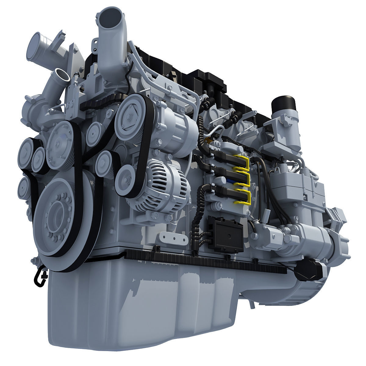 Peterbilt Kenworth DAF Engine PACCAR 3D model_7