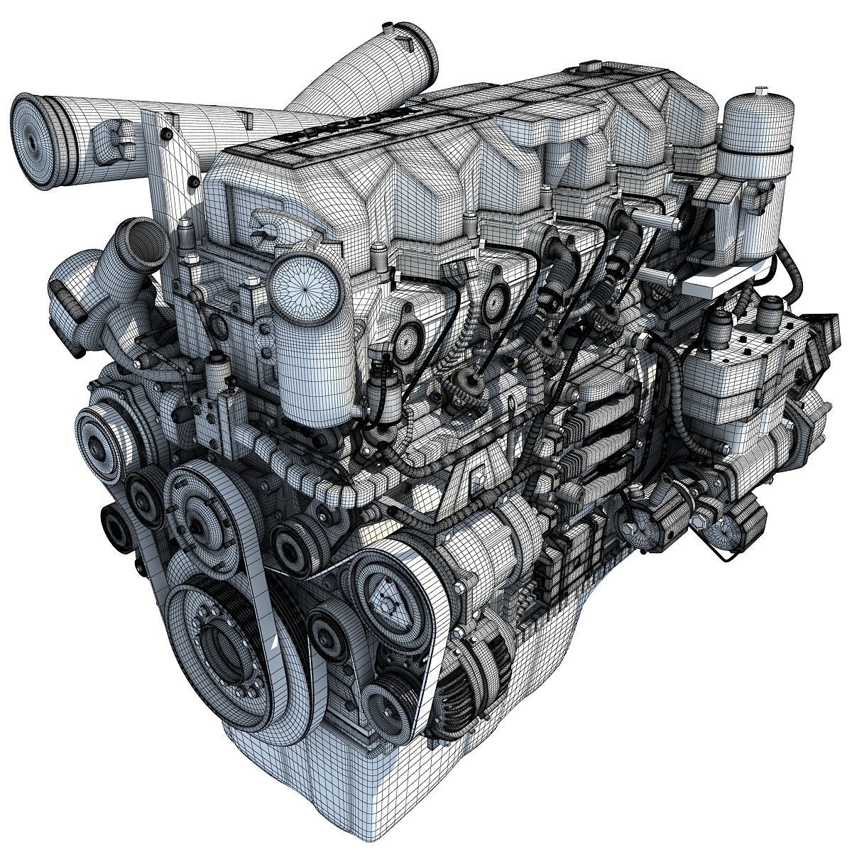 Peterbilt Kenworth DAF Engine PACCAR 3D model_12