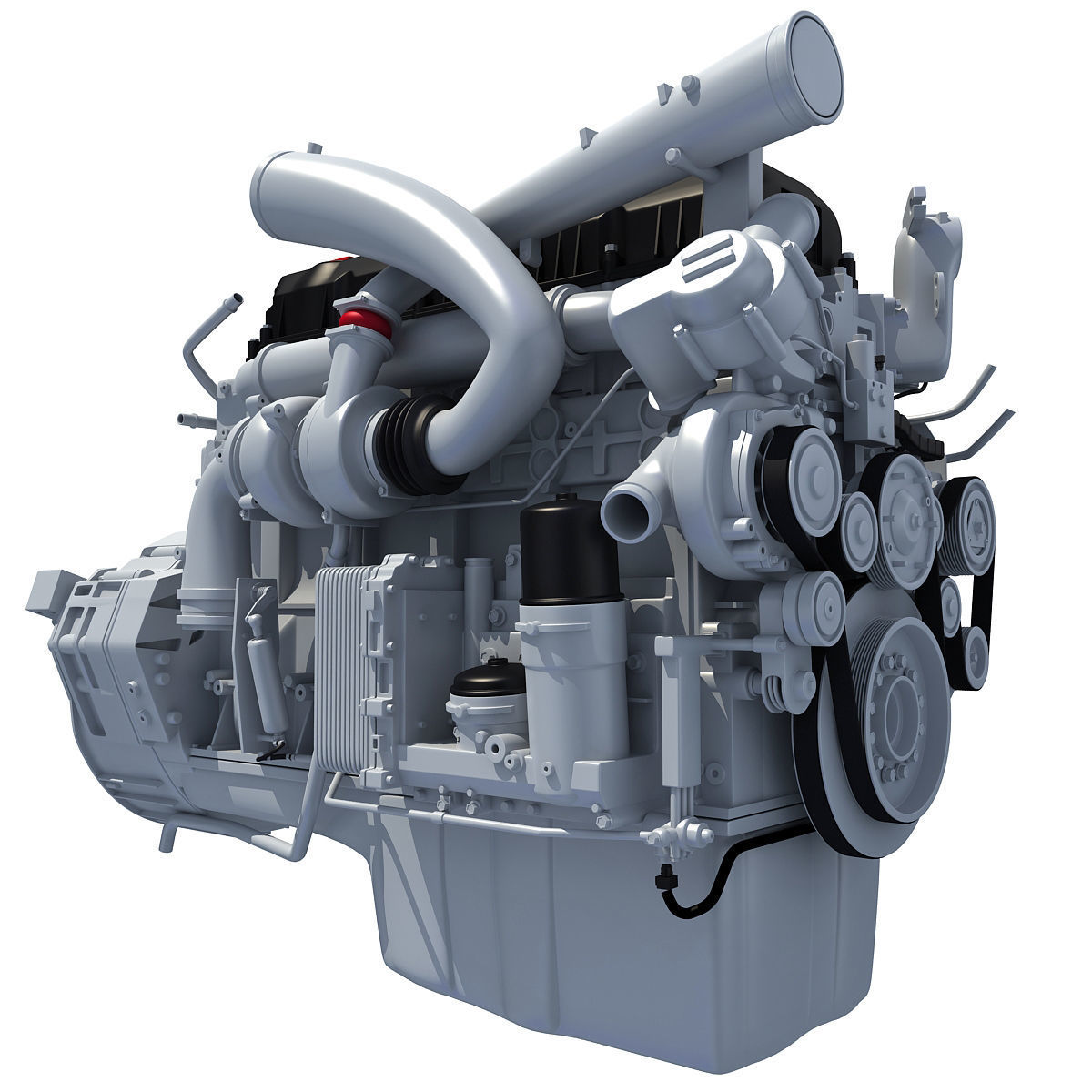Peterbilt Kenworth DAF Engine PACCAR 3D model_4
