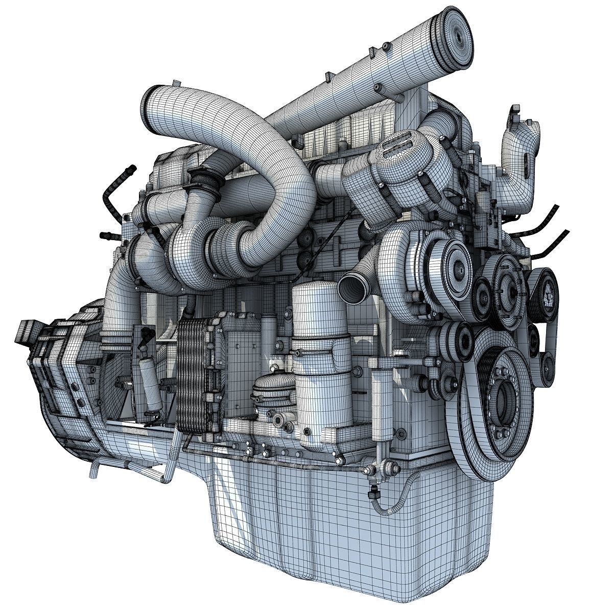 Peterbilt Kenworth DAF Engine PACCAR 3D model_15