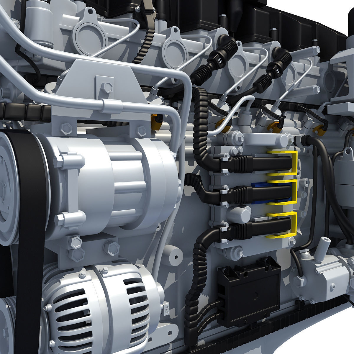 Peterbilt Kenworth DAF Engine PACCAR 3D model_9