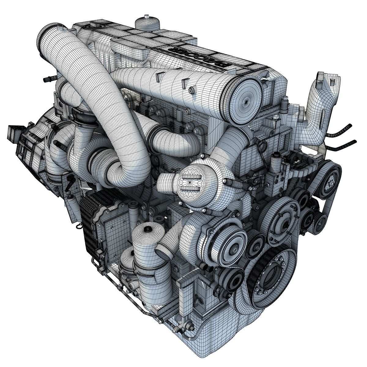 Peterbilt Kenworth DAF Engine PACCAR 3D model_16