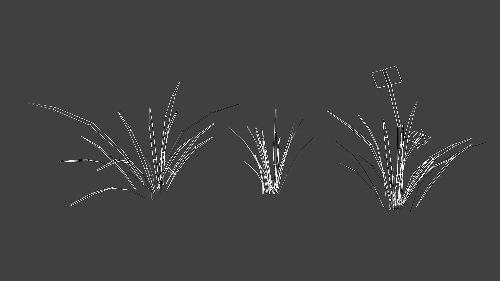 Grass Low-poly 3D model_4