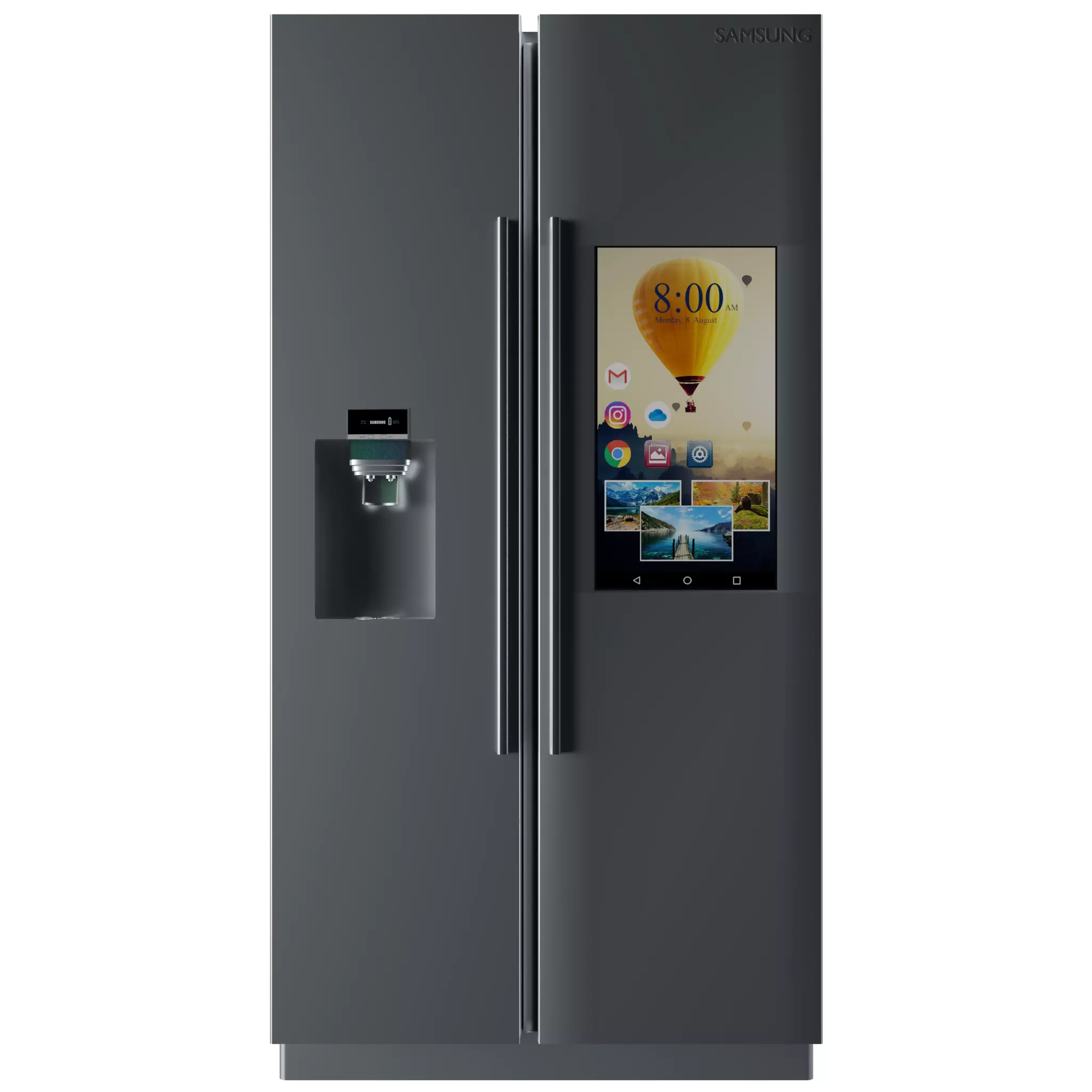 MODERN FRIDGE Free low-poly 3D model_0