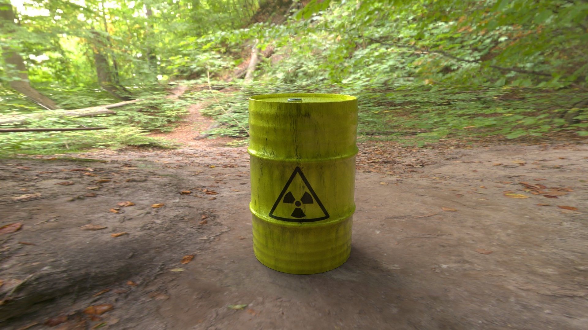 barrel  plus 4 different  PBR  texture Low-poly 3D model_6