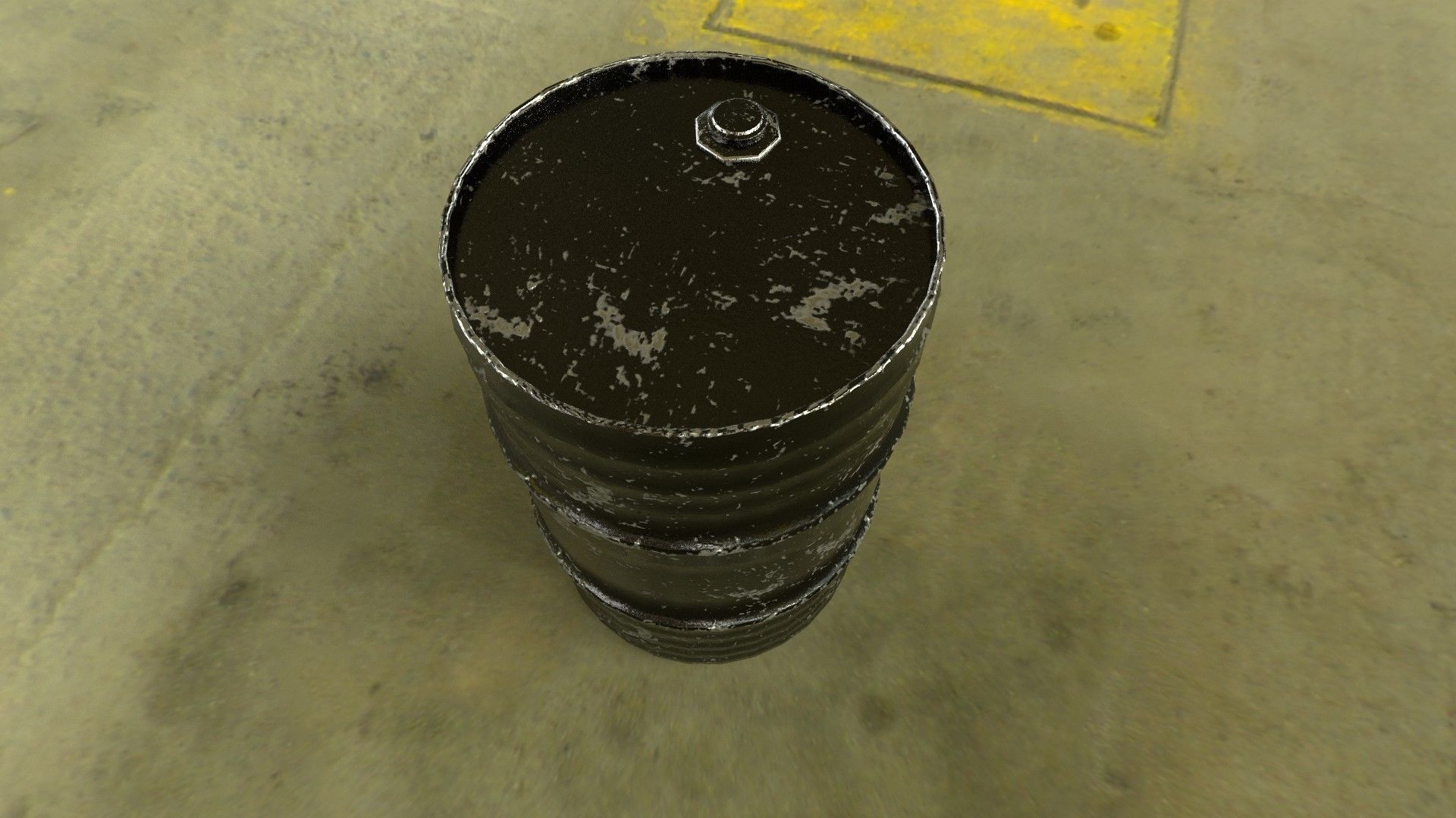 barrel  plus 4 different  PBR  texture Low-poly 3D model_4