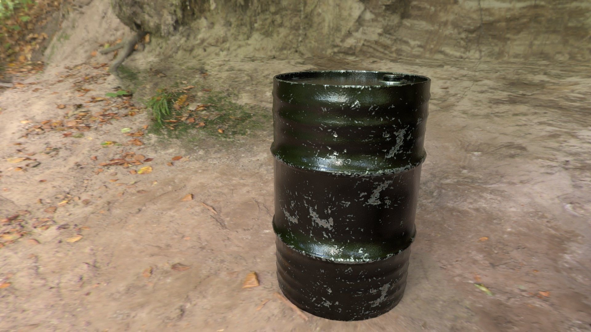 barrel  plus 4 different  PBR  texture Low-poly 3D model_1