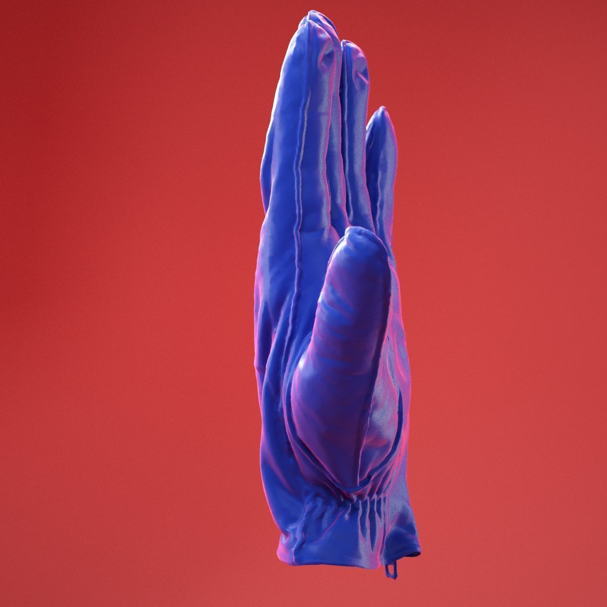 Male Gloved Hand 6 3D model_2