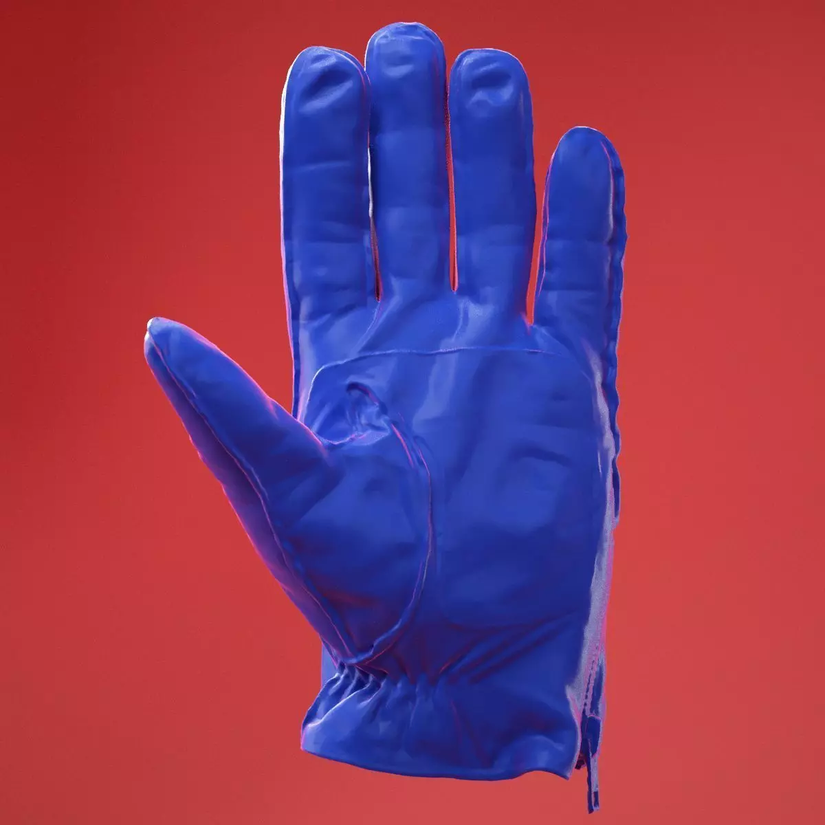 Male Gloved Hand 6 3D model_0