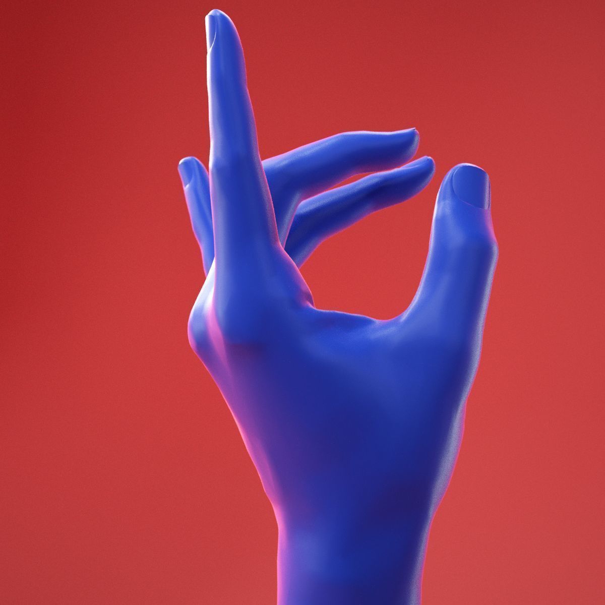 Male Hand 28 3D model_6