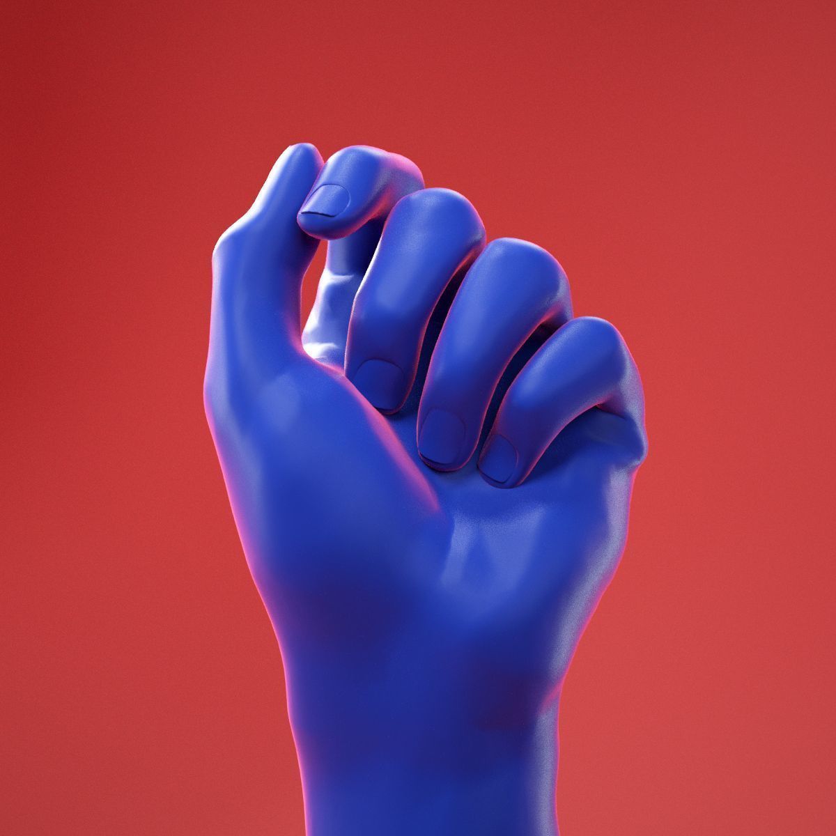 Male Hand 23 3D model_2