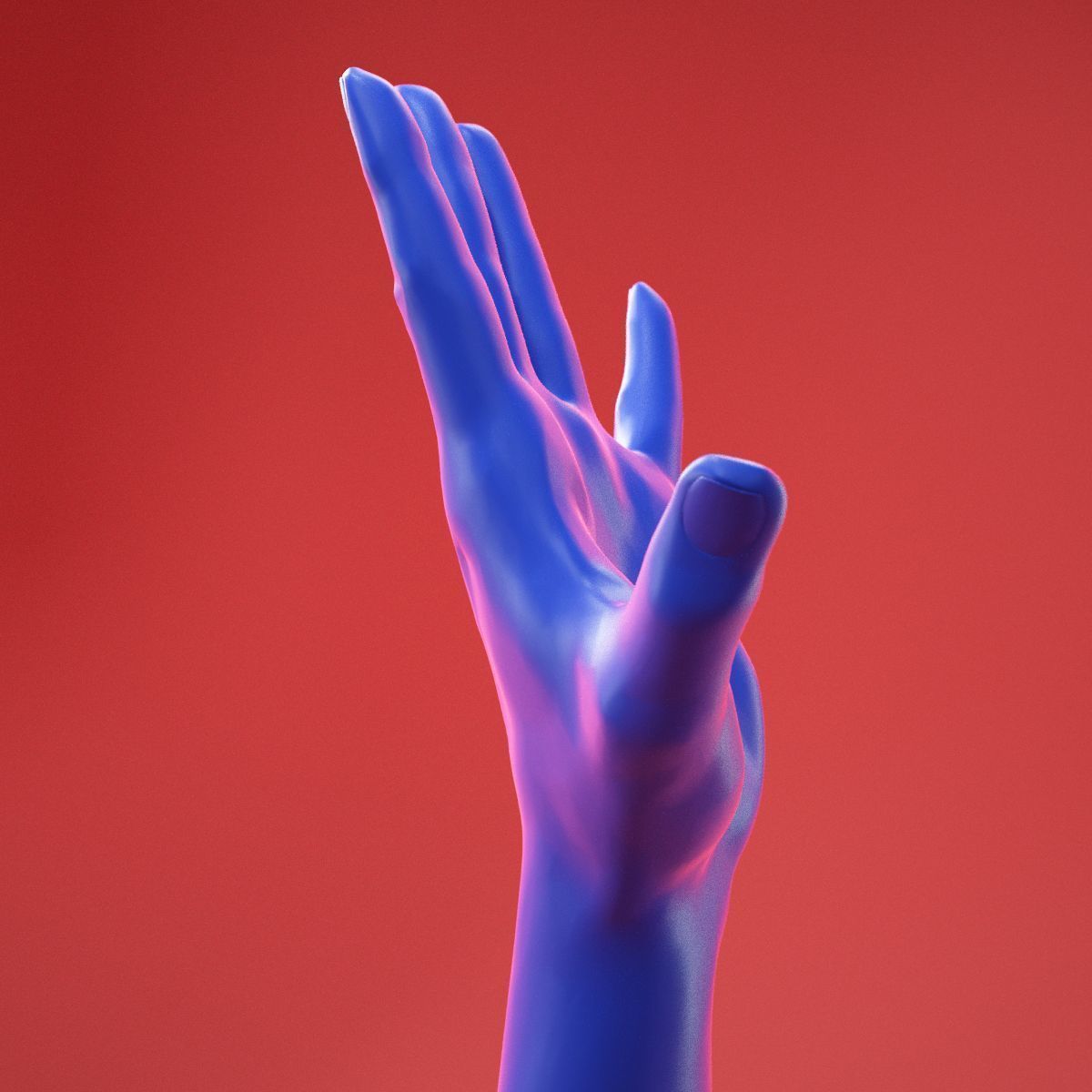Male Hand 21 3D model_2