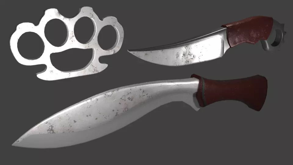 Melee Weapon Low Poly Free low-poly 3D model