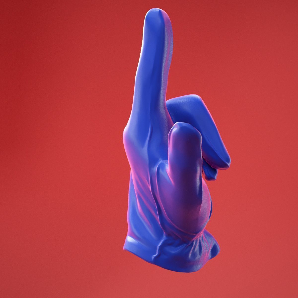 Male Gloved Hand 19 3D model_2
