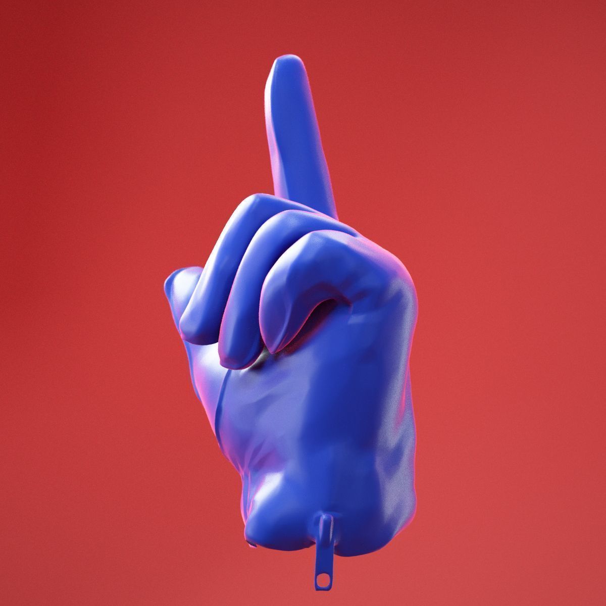 Male Gloved Hand 19 3D model_9