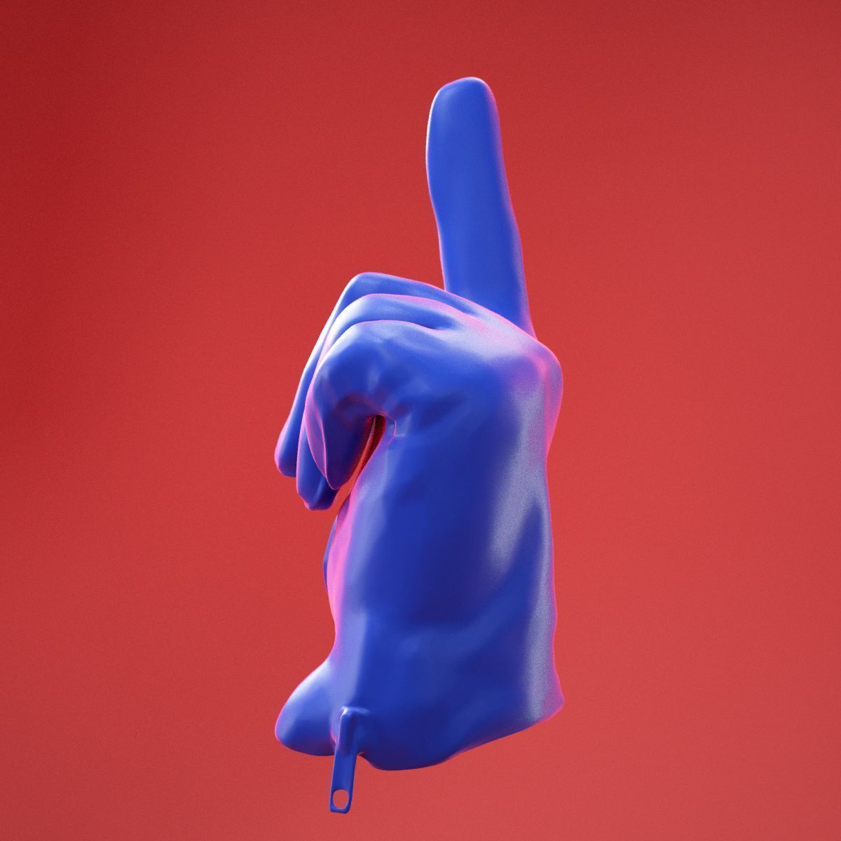 Male Gloved Hand 19 3D model_8