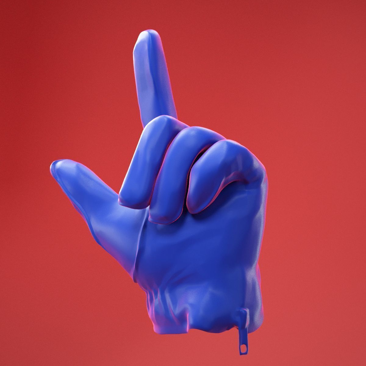 Male Gloved Hand 19 3D model_10