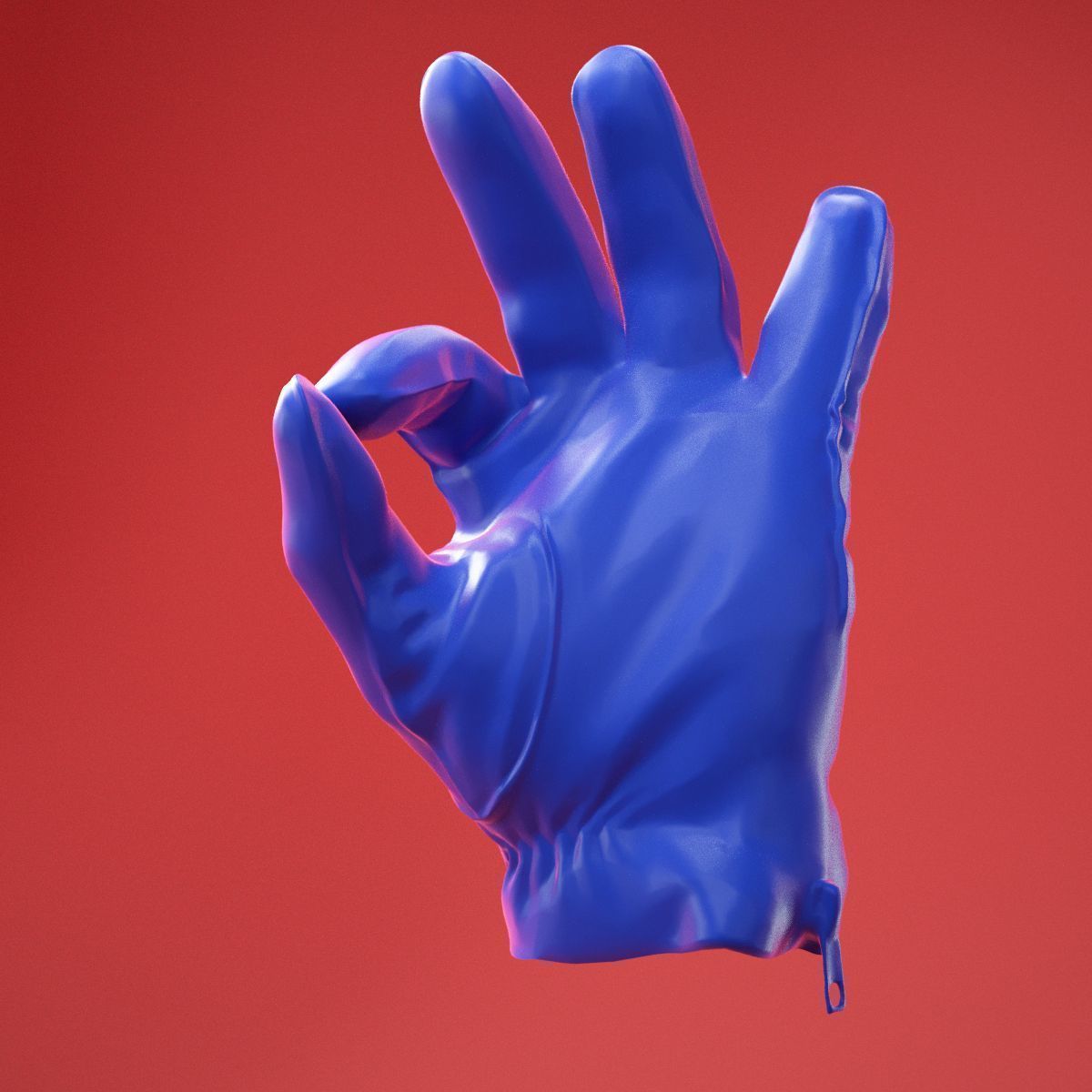 Male Gloved Hand 18 3D model_1