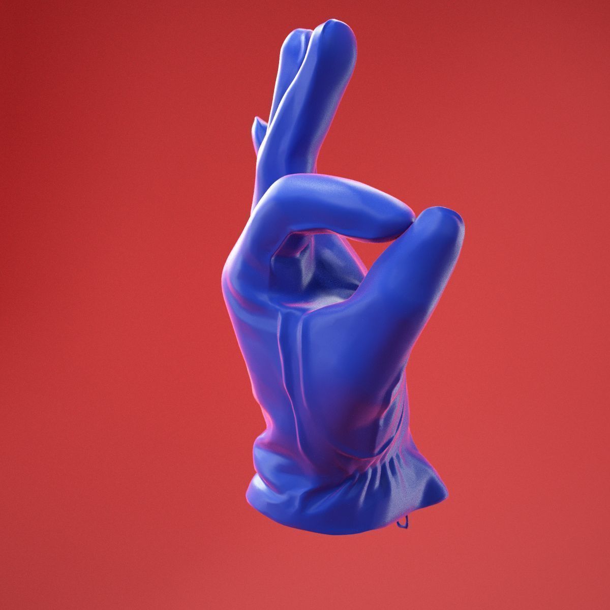 Male Gloved Hand 18 3D model_4