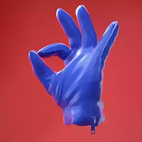 Male Gloved Hand 18 3D model