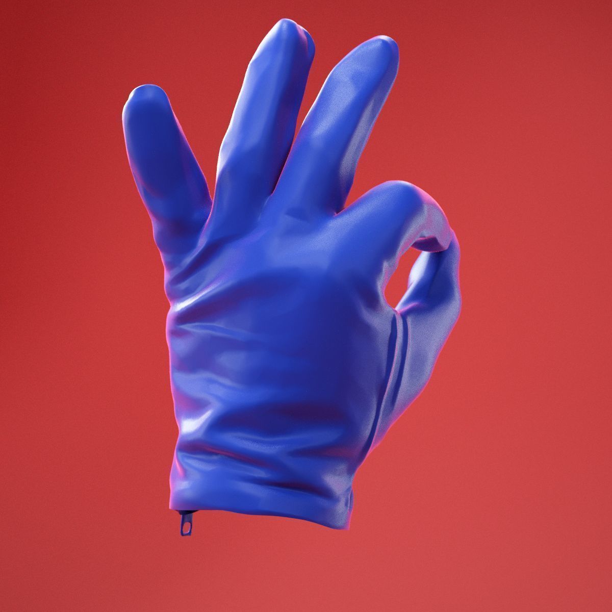 Male Gloved Hand 18 3D model_7