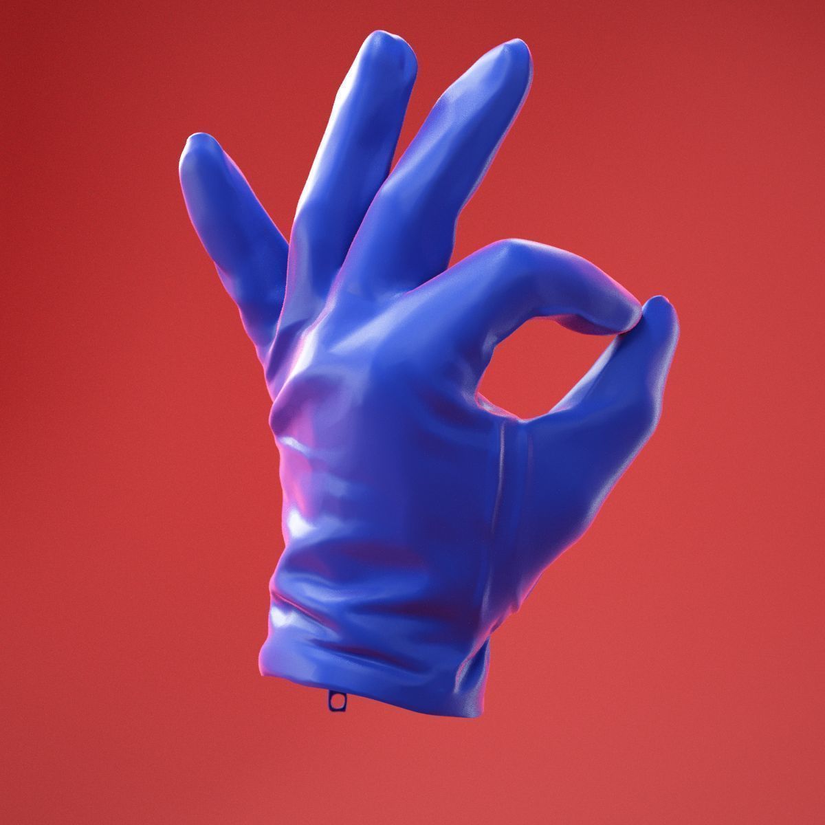 Male Gloved Hand 18 3D model_6