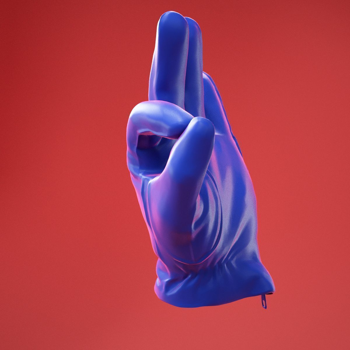 Male Gloved Hand 18 3D model_3