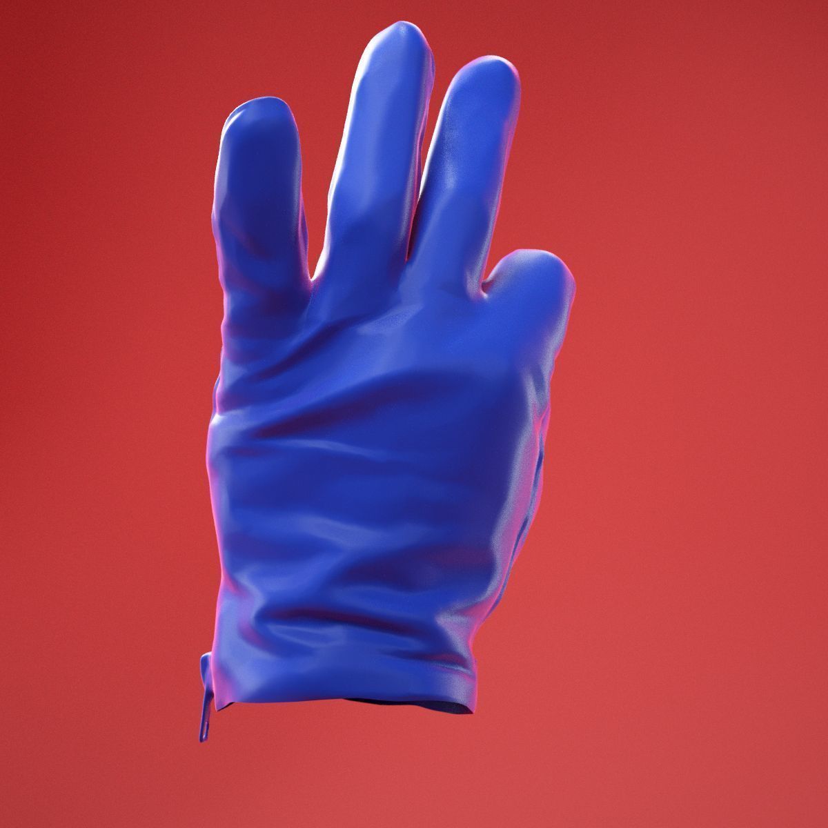 Male Gloved Hand 18 3D model_8
