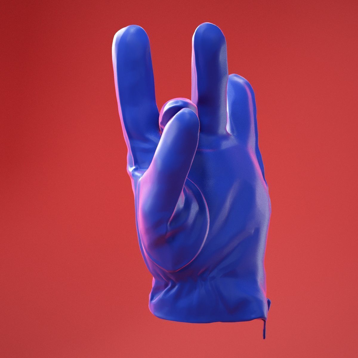 Male Gloved Hand 17 3D model_8