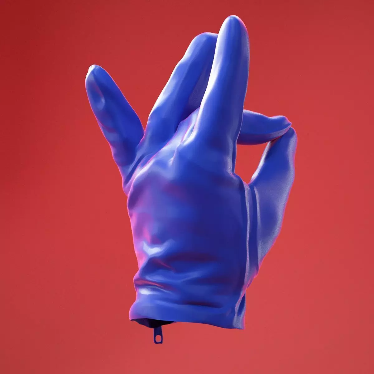 Male Gloved Hand 17 3D model_0