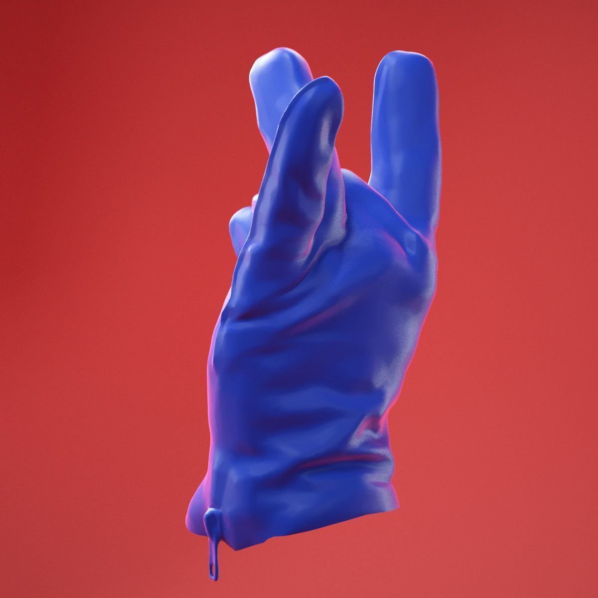 Male Gloved Hand 17 3D model_3