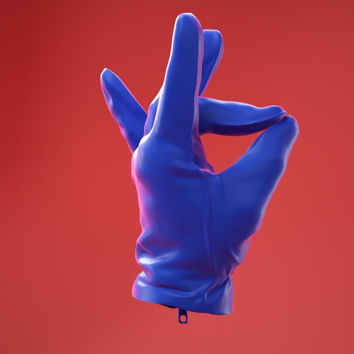 Male Gloved Hand 17 3D model_11