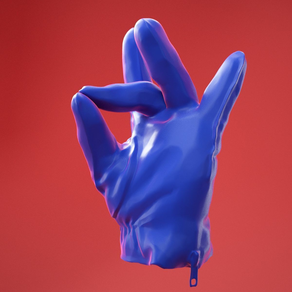 Male Gloved Hand 17 3D model_6