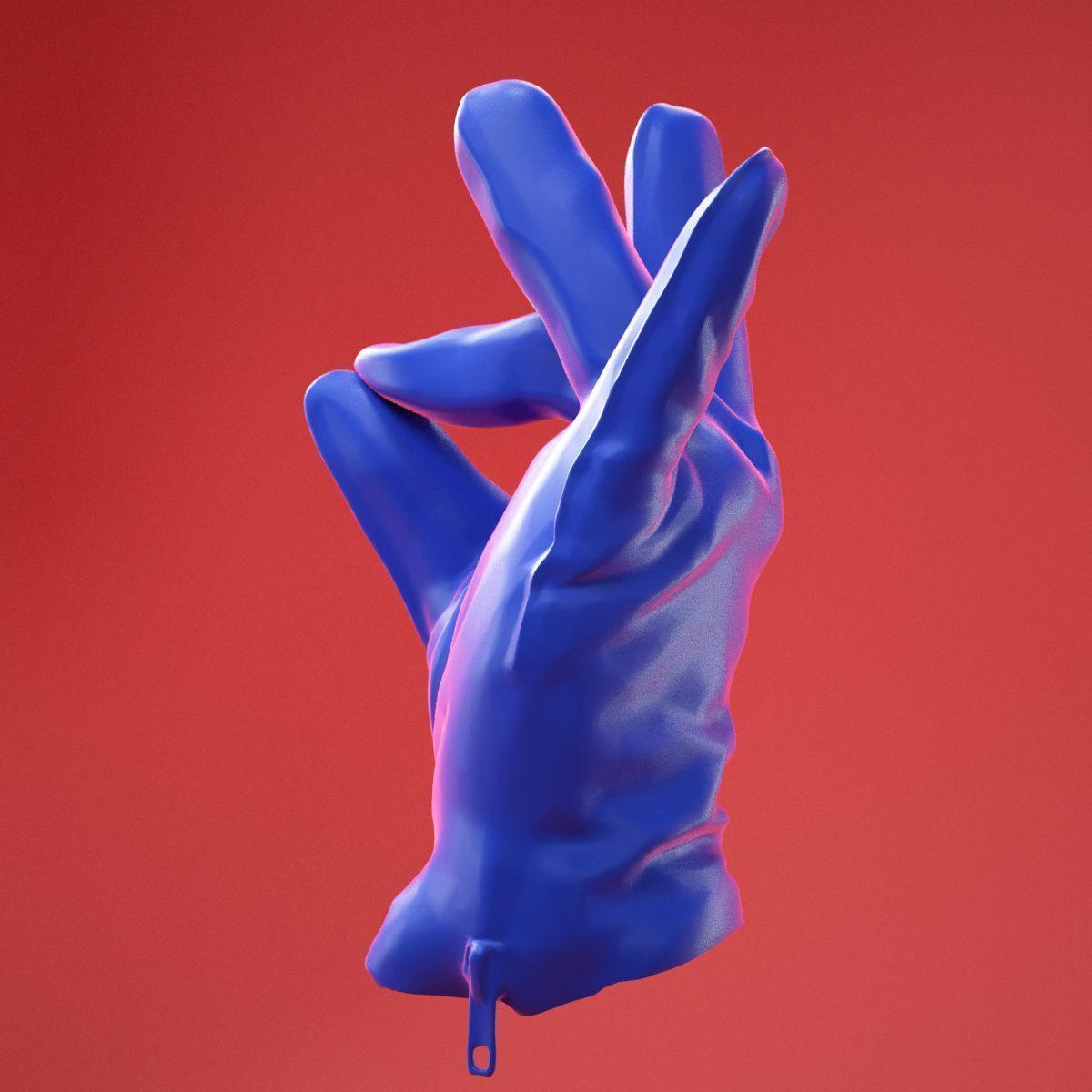 Male Gloved Hand 17 3D model_4